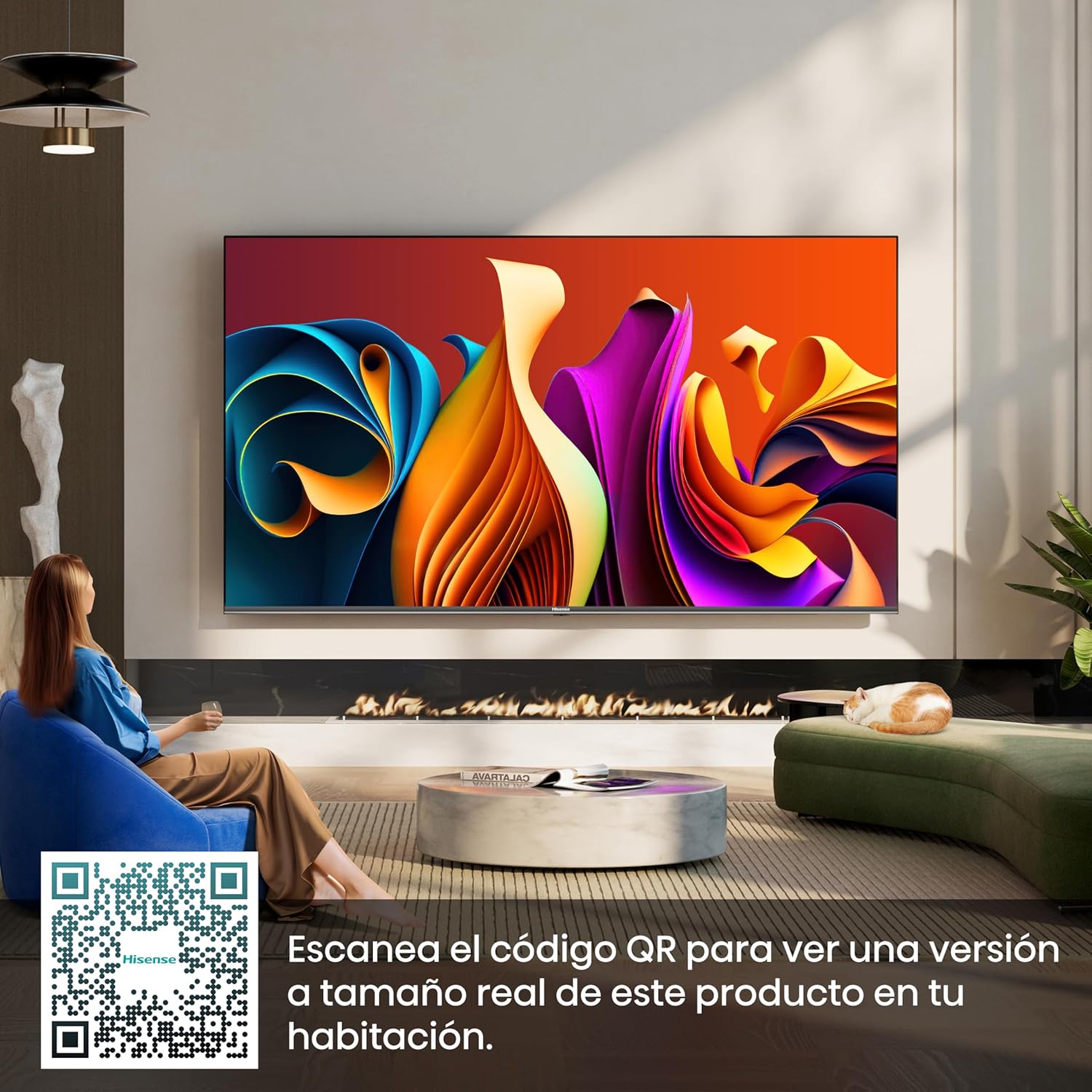 Hisense Television QD6QFM (Modelo 2025) Pantalla 43 Pulgadas,QLED Smart Fire TV UHD 4K,Control Remoto por Voz con Alexa,Escalado AI a 4K,Dolby Vision Atmos, Modo de Juego Plus