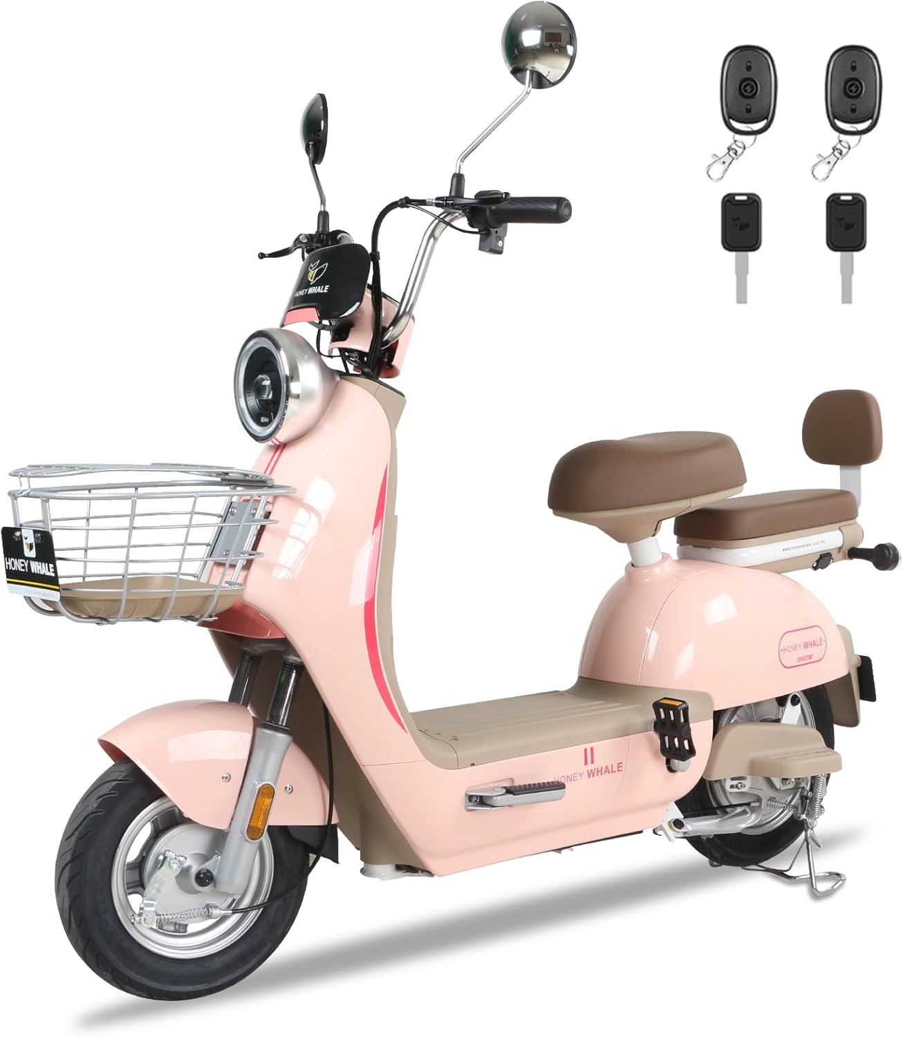 HONEYWHALE UNA Bicicleta Electrica para Adultos, Moto Electrica con Alarma, Potencia Motor MAX 800W, Velocidad MAX 45KM/H, Autonomía 60KM, Bateria 20AH de Gran Capacidad