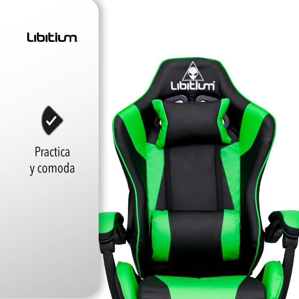 Silla Gamer Gaming Calidad Premium Reforzada Hasta 120Kg Video Juegos Gaming Reclinable Cómoda Consolas Pc Juegos Alien Computadora Ergonomica Respaldo Alto Silla de PC ergonómica Silla de Oficina ejecutiva giratoria de Respaldo Alto Silla de Escritorio r