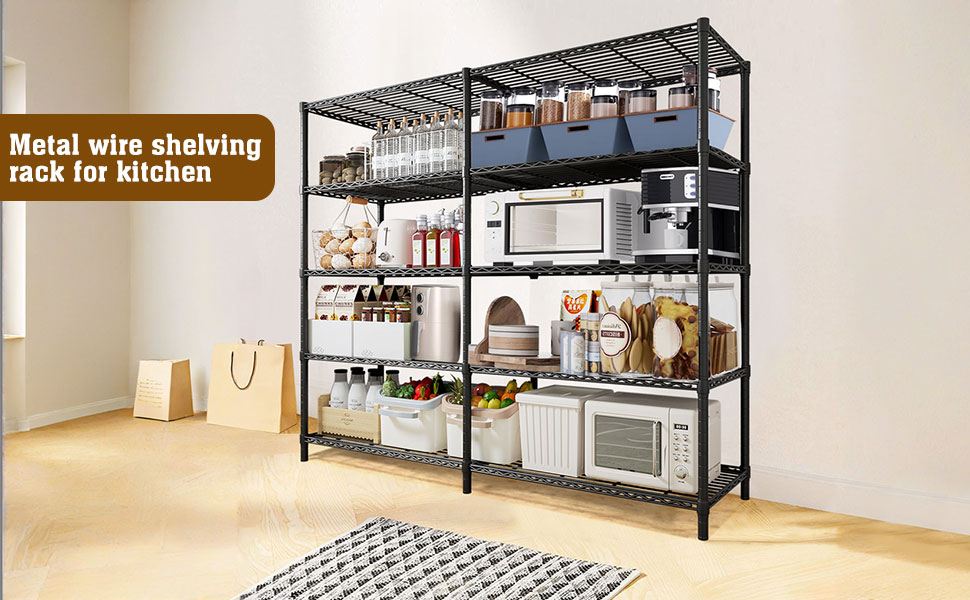 metal wire shelving rack