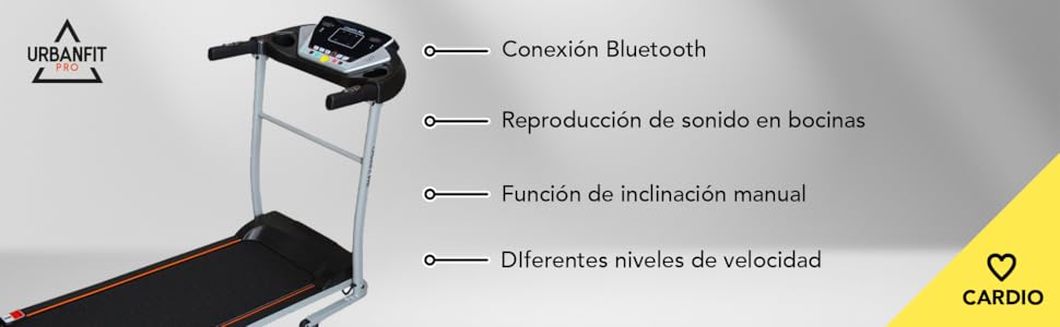 Caminadora plegable con velocidades