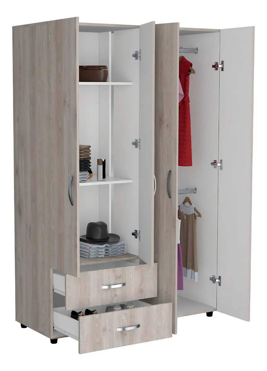 Closet Armario Excelsior Recámara Armable Ankora Basic Humo Color Multicolor