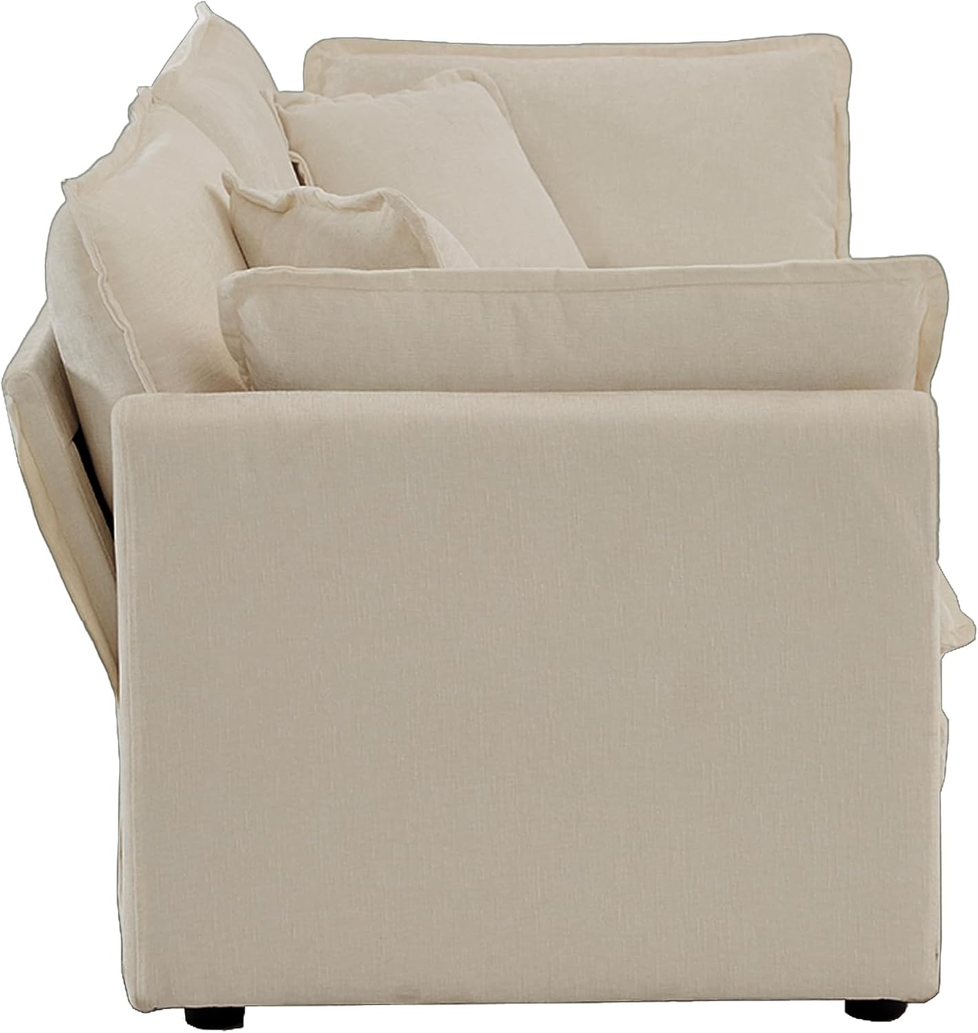 Neylory - Sofá de dos plazas con 2 almohadas para sala de estar, recámara, departamento, 2 plazas de felpilla para asiento profundo