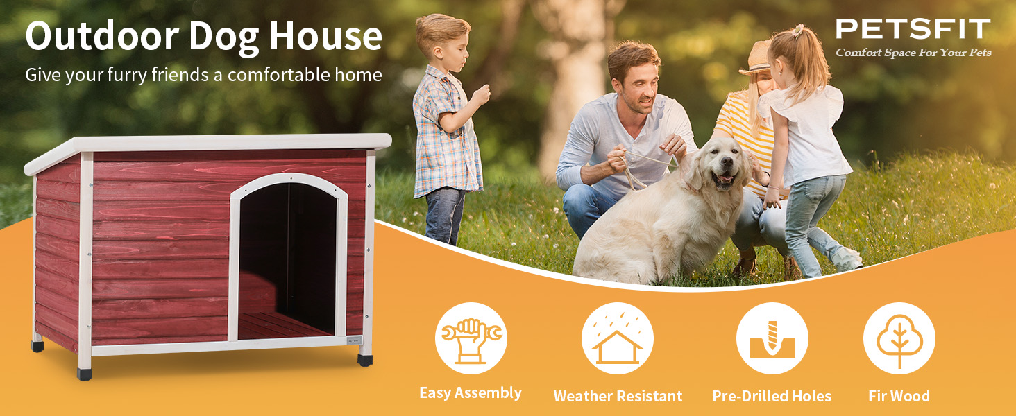 Casas de madera para perros Petsfit, casa para perros al aire &uacute;ltima intervensi&oacute;n
