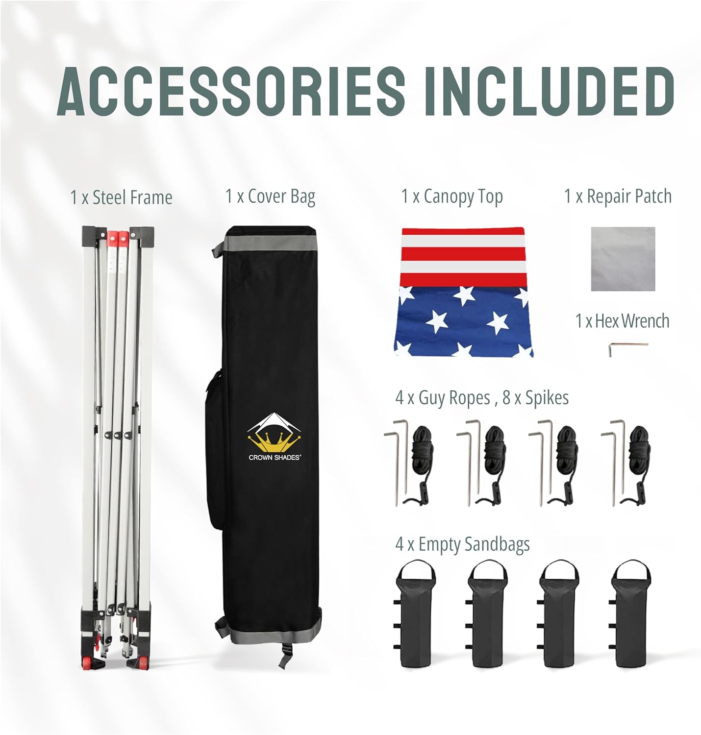 CROWN SHADES - Toldo desplegable de 3.60 x 3.60 metros, toldo patentado de un empuje con bolsa de transporte con ruedas, 8 estacas y 4 cuerdas, negro
