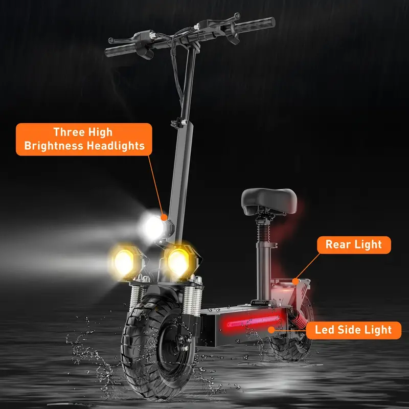 Patinete el&eacute;ctrico todoterreno de 11, 40   de autonom&iacute;a, plegable   adultos, con     detalles 2