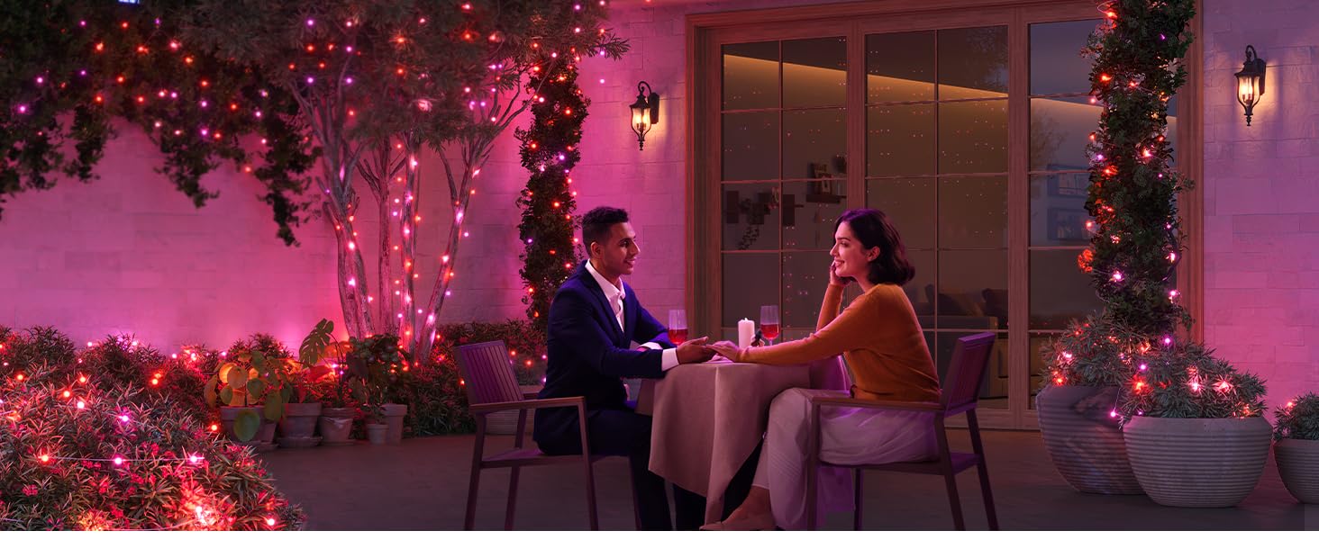 las luces navideñas inteligentes se sincronizan con la música