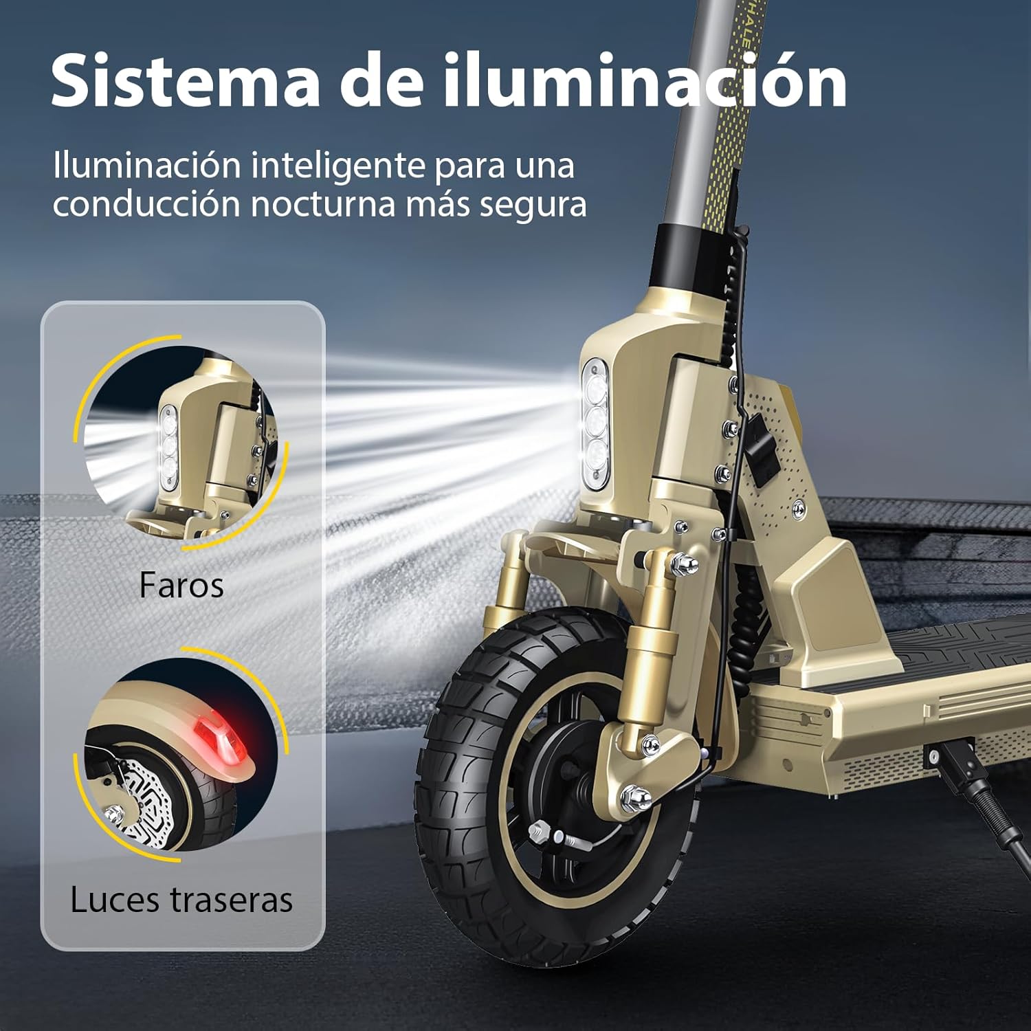 HONEYWHALE C1 Scooter Eléctrico Adulto con Asiento, Patín Eléctrico Plegable con Motor 980W, Velocidad Máxima 45 km/h, Batería 13AH-Autonomía 40km