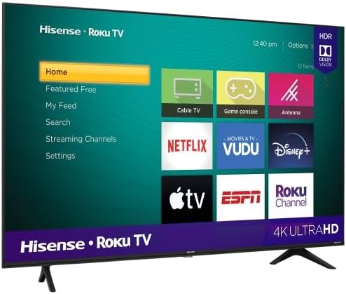 Hisense Televisión 2020 4K SmartTV Led con Sistema Roku, Compatible con Google Assistant y Alexa, Motion Rate 120, HDR10, DTS Studio Sound(58R6E3/58)(Reacondicionado)