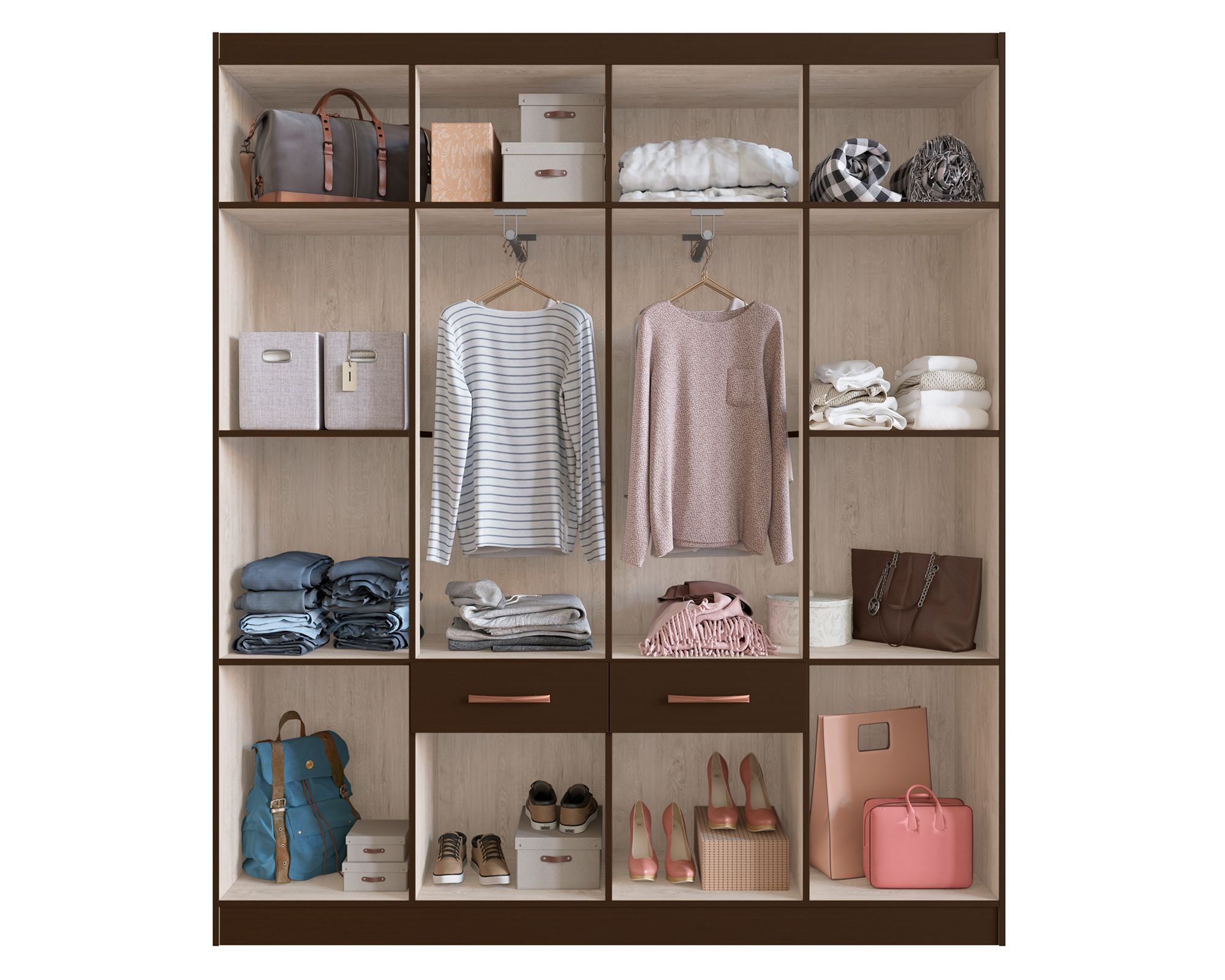 Clóset 12 puertas 2 cajones 2 zapateros 58812 arena