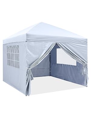 COOSHADE - Toldo desplegable de 10 x 10 pies con paredes de ventana, adecuado para el invierno