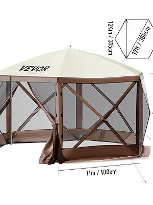 carpa de cenador con visualizaci&oacute;n en cenador para acampar