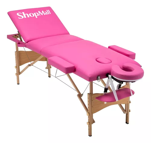 Cama De Masaje Portátil Plegable Uso Rudo Profesional Spa Rosa