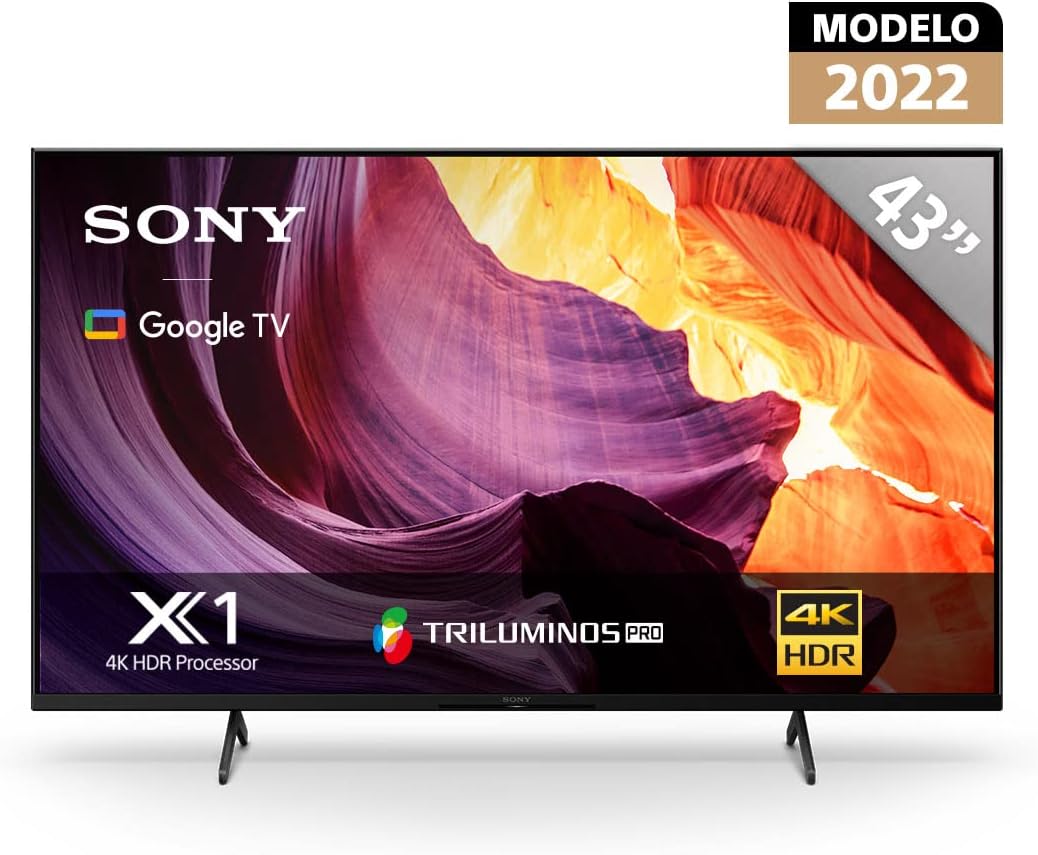 Sony Pantalla X80K 43 Pulgadas KD-43X80K 4K UHD LED Smart Google TV Modelo 2022