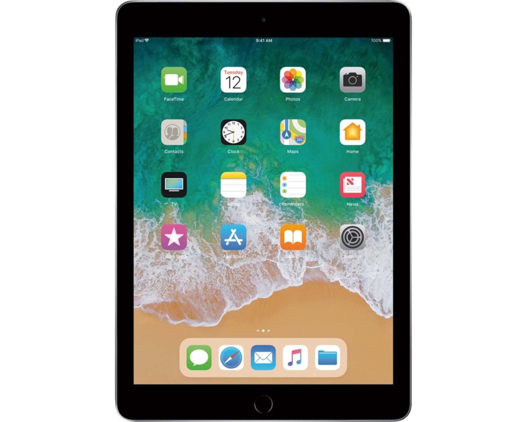 IPad 5 de 9,7 pulgadas reacondicionado de Apple, solo Wi-Fi, 32 GB, viene con paquete: estuche, vidrio templado, lápiz óptico, cargador rápido - gris espacial Apple iPad 5