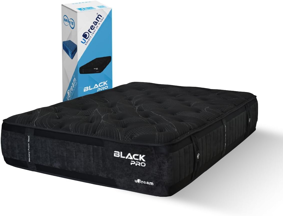 UDream Colchón Black Pro Queen Size – Descanso de Lujo, Hipoalergénico, Alta Tecnología