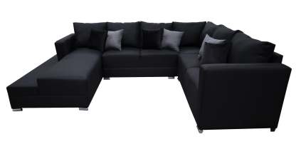 Sala esquinera en U El Bazar Store modelo Corbel gris oxford 4 salas en 1