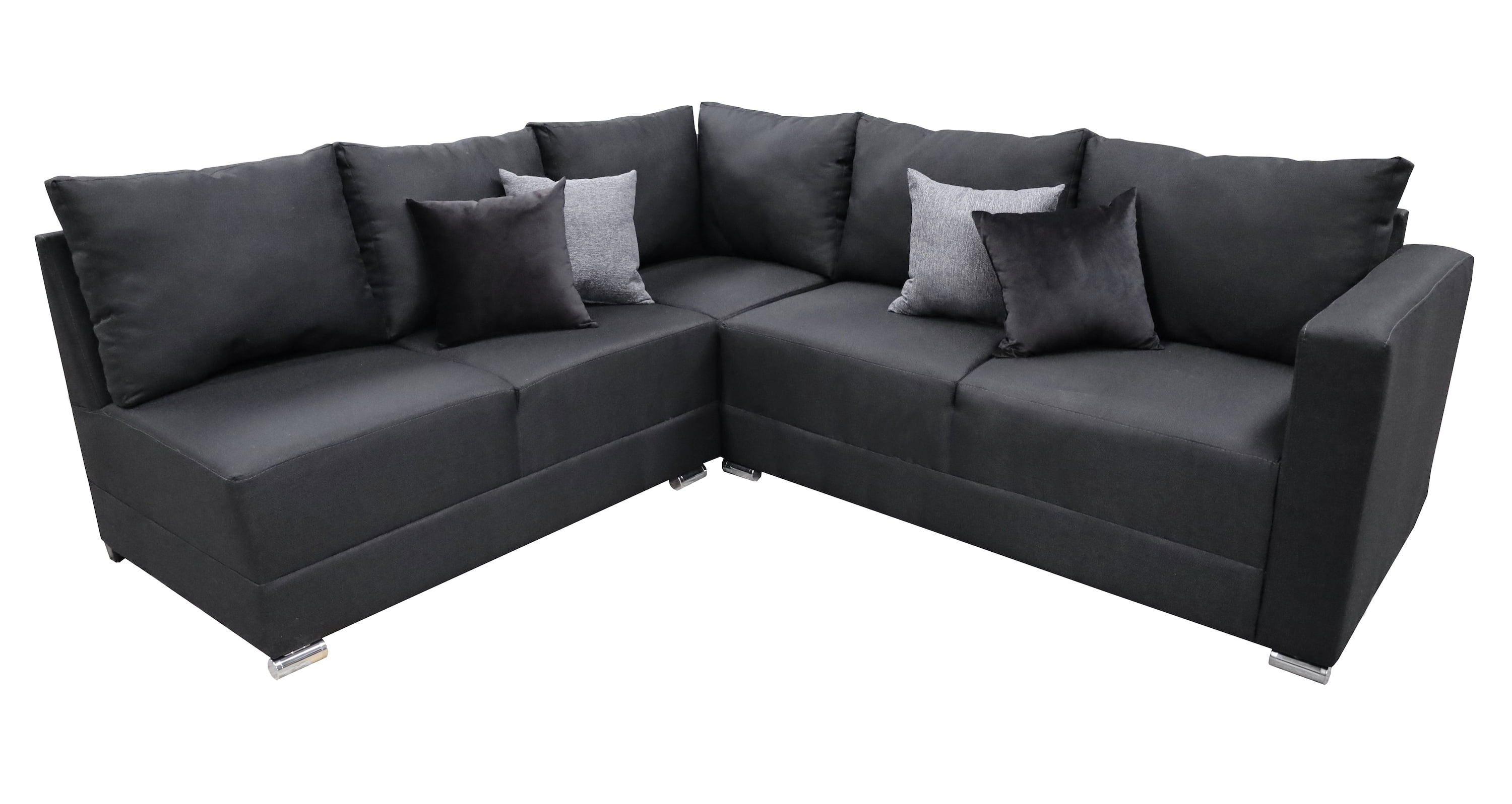 Sala esquinera en U El Bazar Store modelo Corbel gris oxford 4 salas en 1