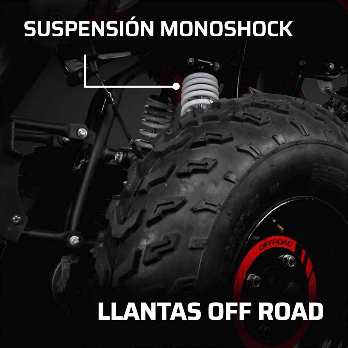 Motocicleta Vento Reptile Trek 200 Rojo 2025 Cuatrimoto