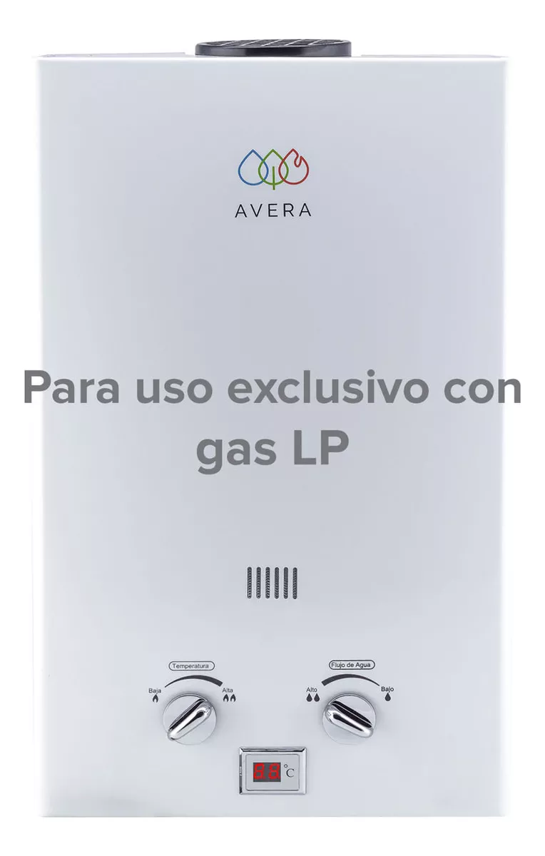 Avera Calentador de agua/ Boiler de paso C6L A gas Blanco GLP