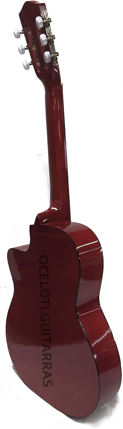 Guitarra Acústica Curva Ocelotl® Paquete Vital De Accesorios (Negro)