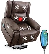 Phoenix Home - Silla reclinable grande con elevación, color gris ahumado