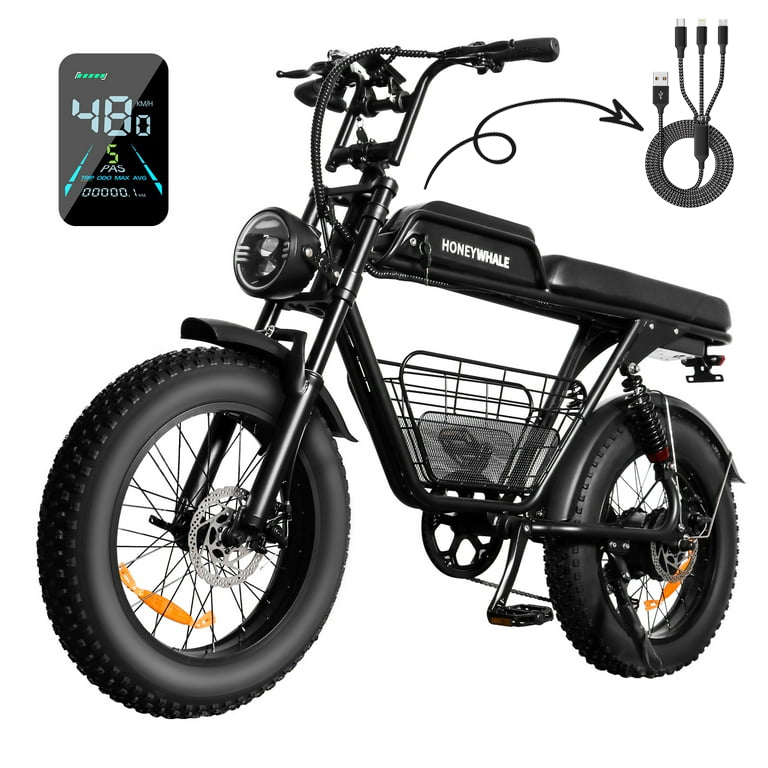 Bicicleta Eléctrica Honey Whale K7 Negro HONEY WHALE K7