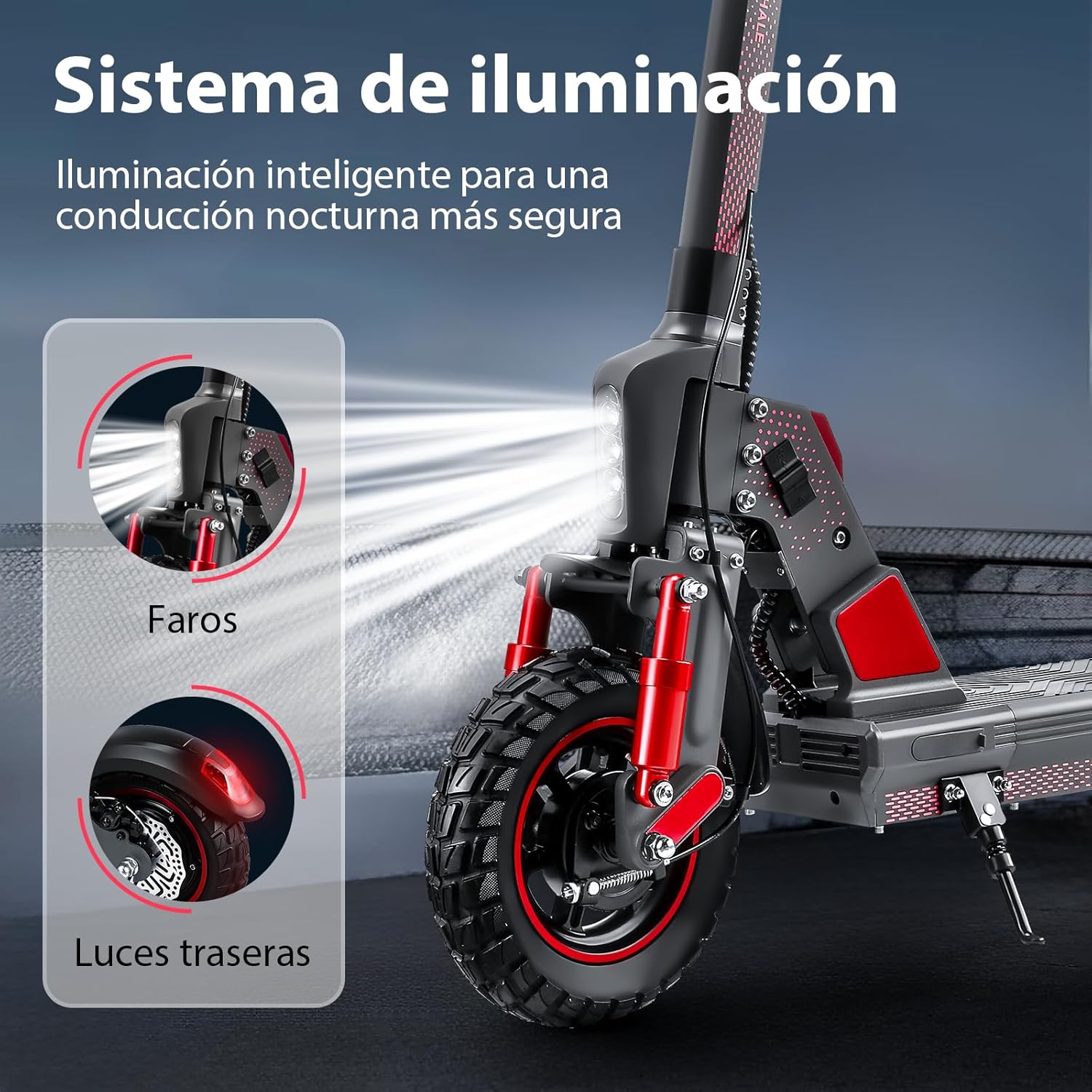 HONEYWHALE C1 Scooter Eléctrico Adulto con Asiento, Patín Eléctrico Plegable con Motor 980W, Velocidad Máxima 45 km/h, Batería 13AH-Autonomía 40km