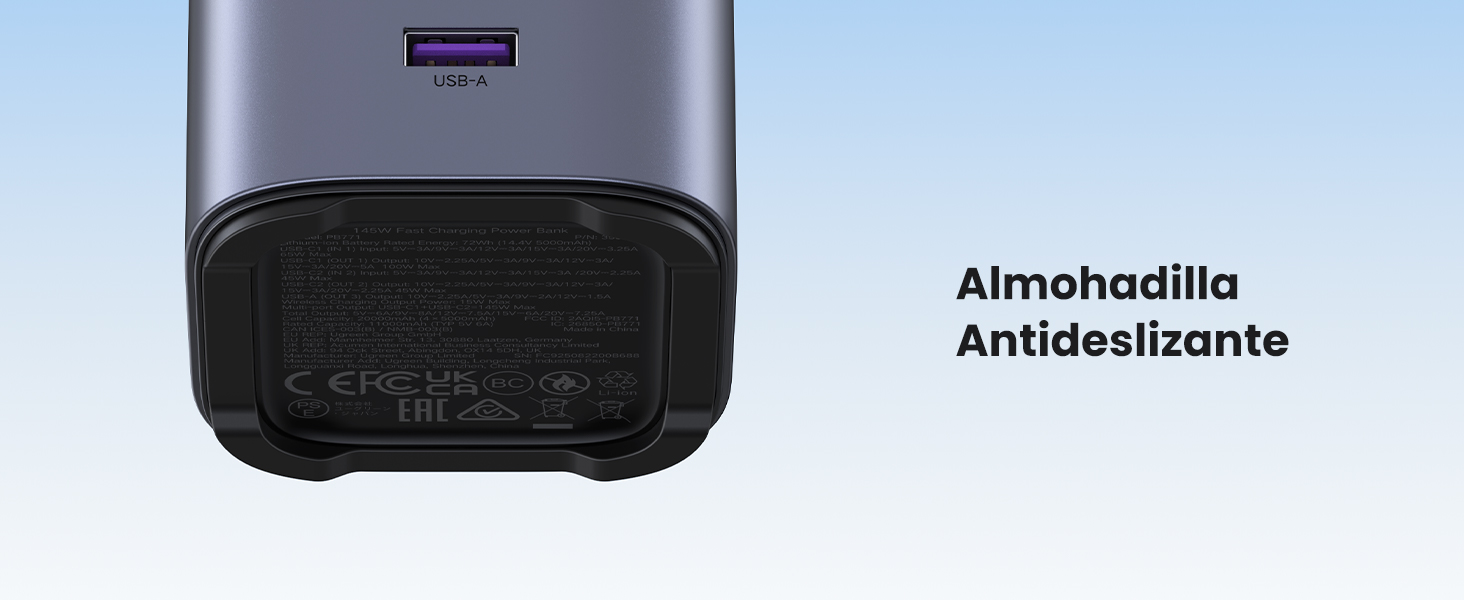 145W Cargador Port&aacute;til Powerbank 2 USB C y 1 USB A