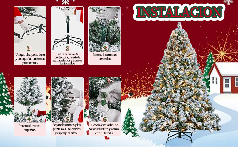 arbol de navidad nevado