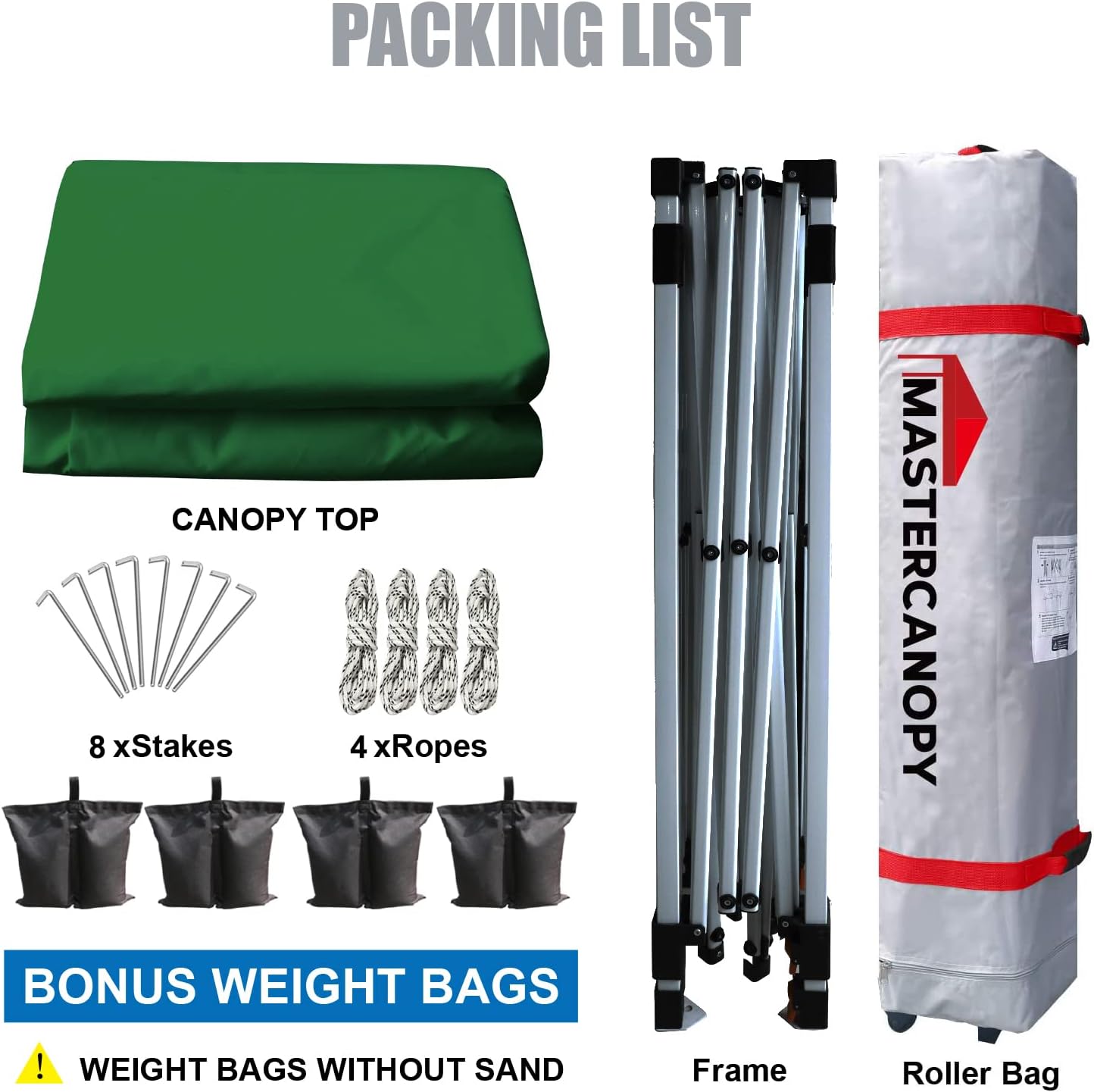 MASTERCANOPY - Tienda de campaña emergente Duradera con Bolsa Enrollable