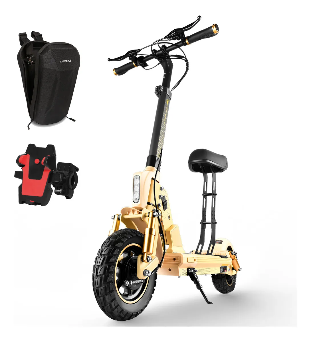 Scooter El&eacute;ctrico Honey Whale C1 Plegable 45km/h 500w Patin Color Amarillo desierto