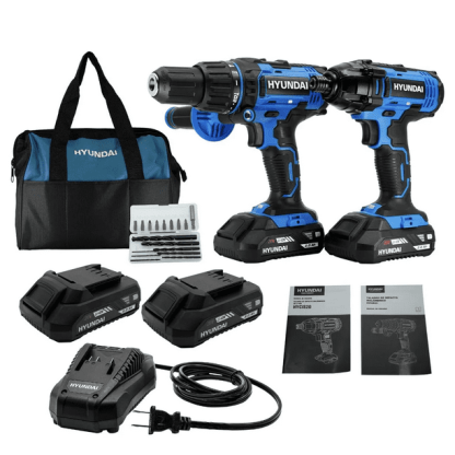 Kit Taladro Y Atornillador De Impacto De Bateria 20v