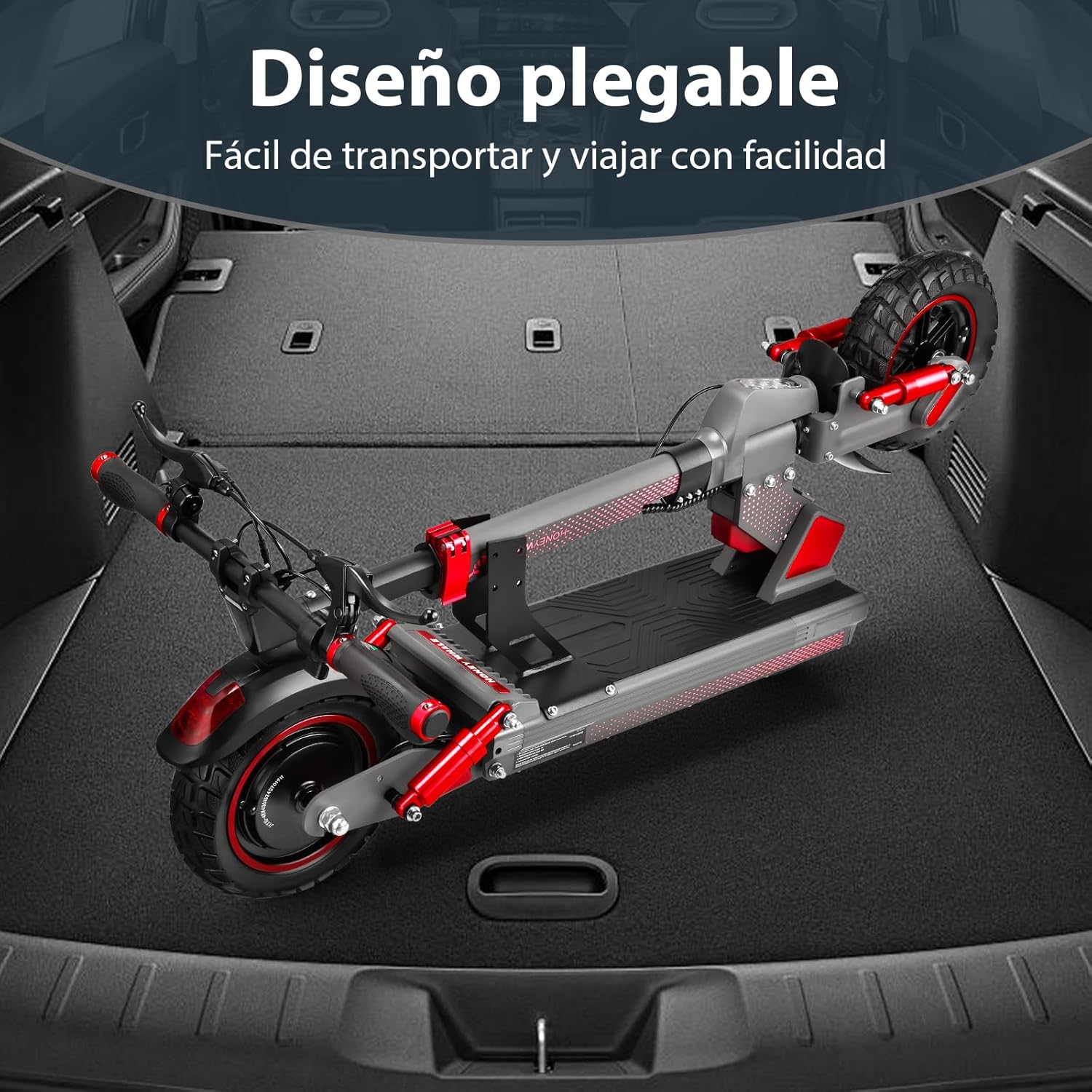 HONEYWHALE C1 Scooter Eléctrico Adulto con Asiento, Patín Eléctrico Plegable con Motor 980W, Velocidad Máxima 45 km/h, Batería 13AH-Autonomía 40km