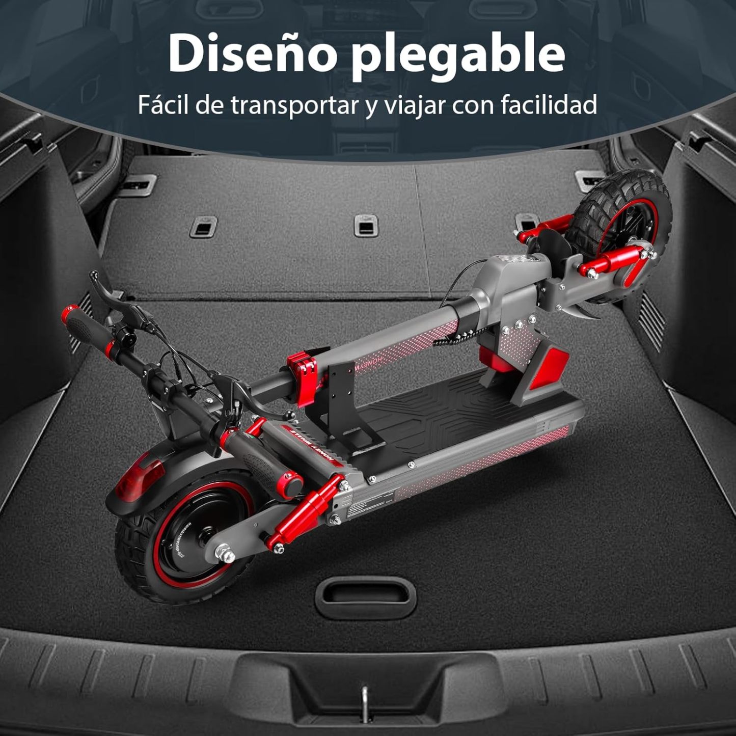 HONEYWHALE C1 Scooter Eléctrico Adulto con Asiento, Patín Eléctrico Plegable con Motor 980W, Velocidad Máxima 45 km/h, Batería 13AH-Autonomía 40km