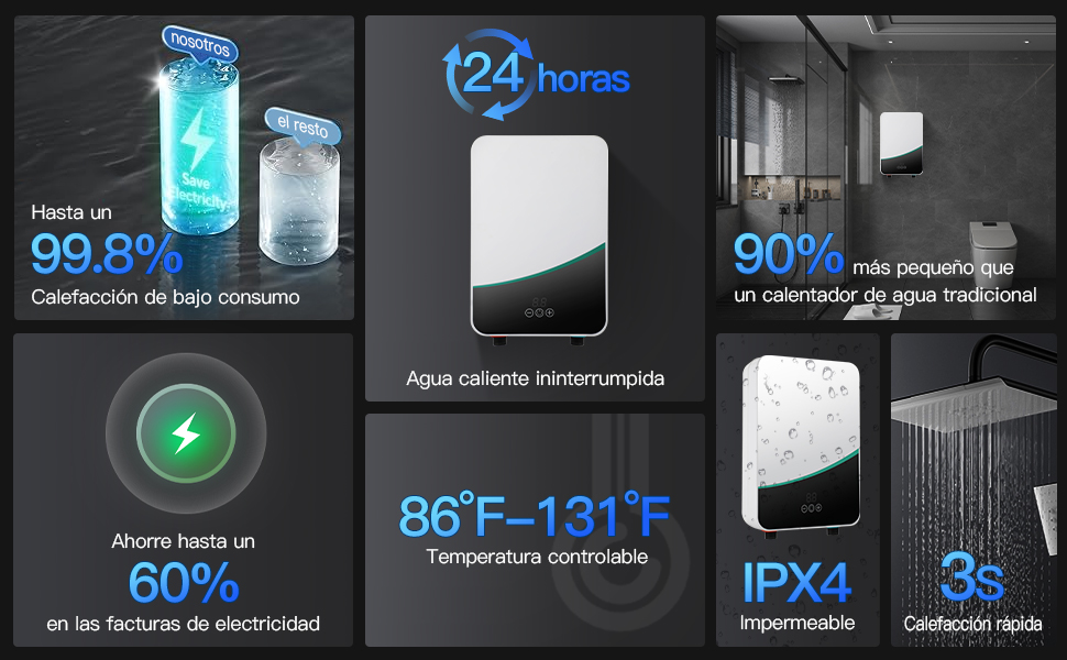  Calentador de Agua Instantáneo