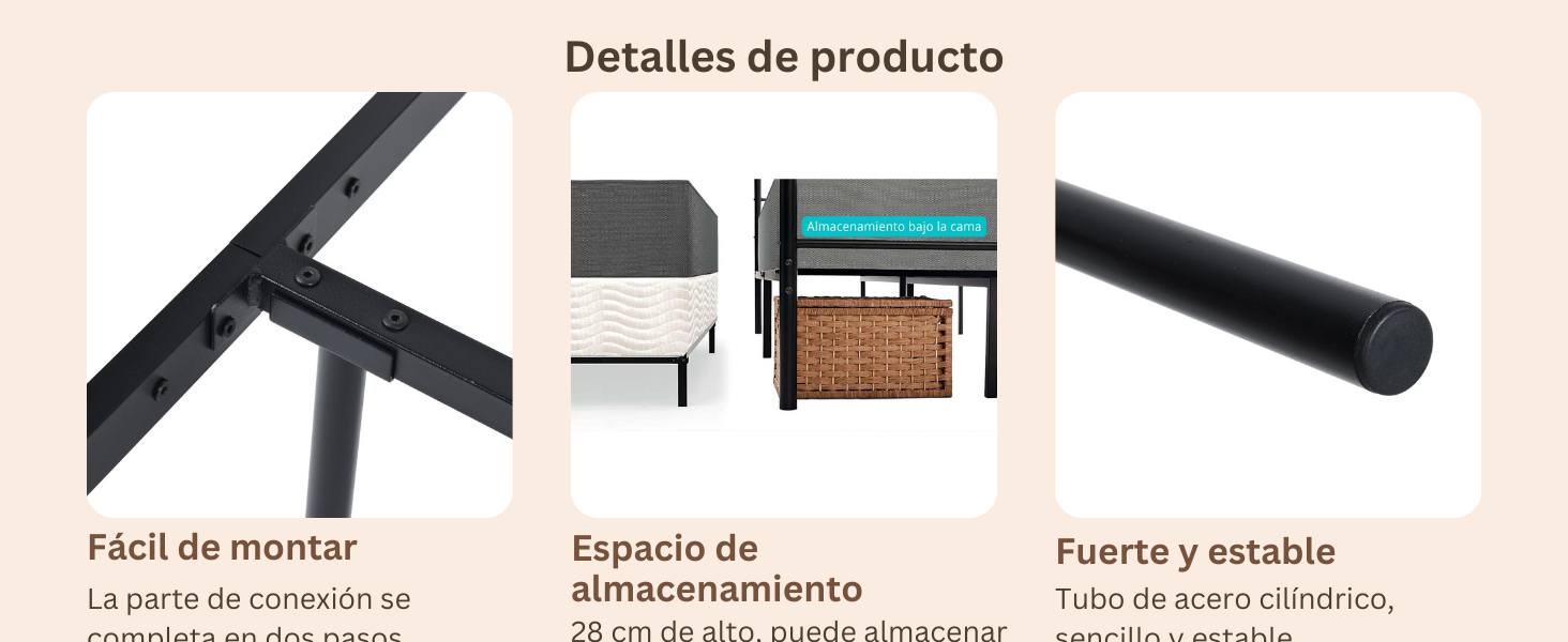 Cama con espacio de almacenamiento