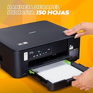 BROTHER,Impresora Multifuncional 3 en 1,Tinta a Color,Tecnología InkBenefit Tank,Wi-Fi,Recargable