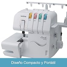 BROTHER M&aacute;quina de Coser Overlock,3 a 4 Hilos,Puntadas x Minuto,Luz LED,Prensatelas,Emprendedores