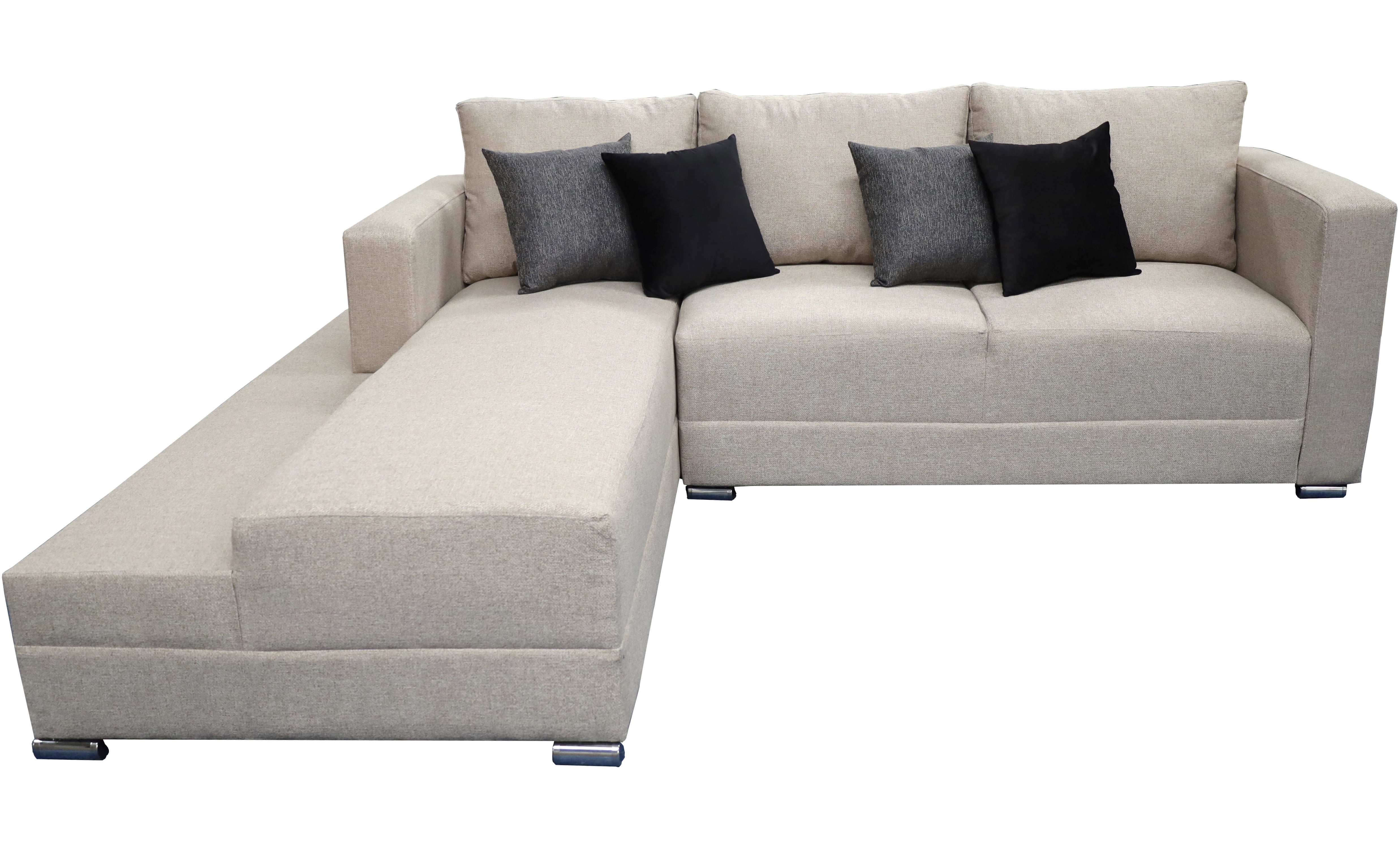 Sala esquinera en U El Bazar Store modelo Corbel gris oxford 4 salas en 1