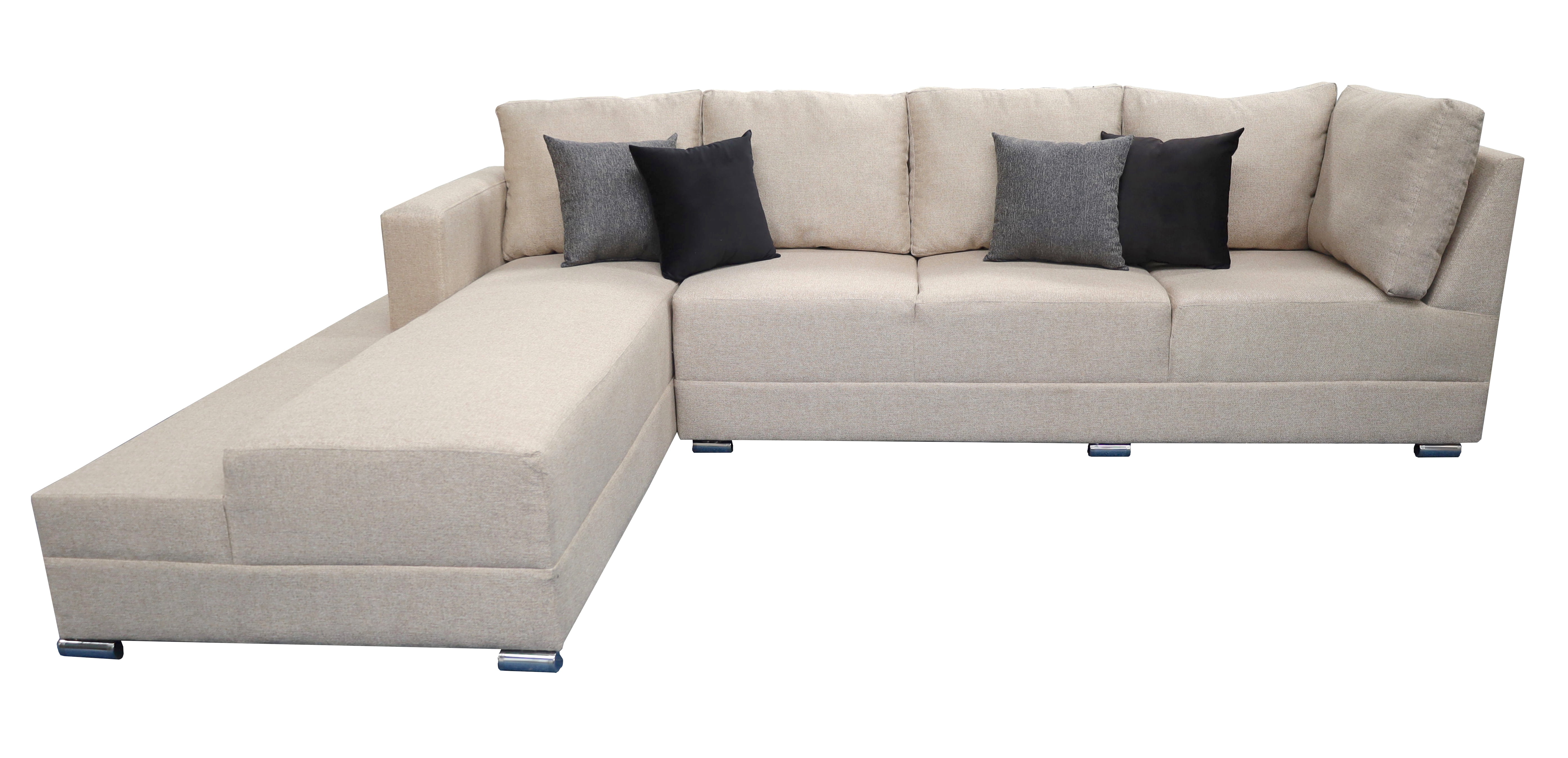 Sala esquinera en U El Bazar Store modelo Corbel gris oxford 4 salas en 1