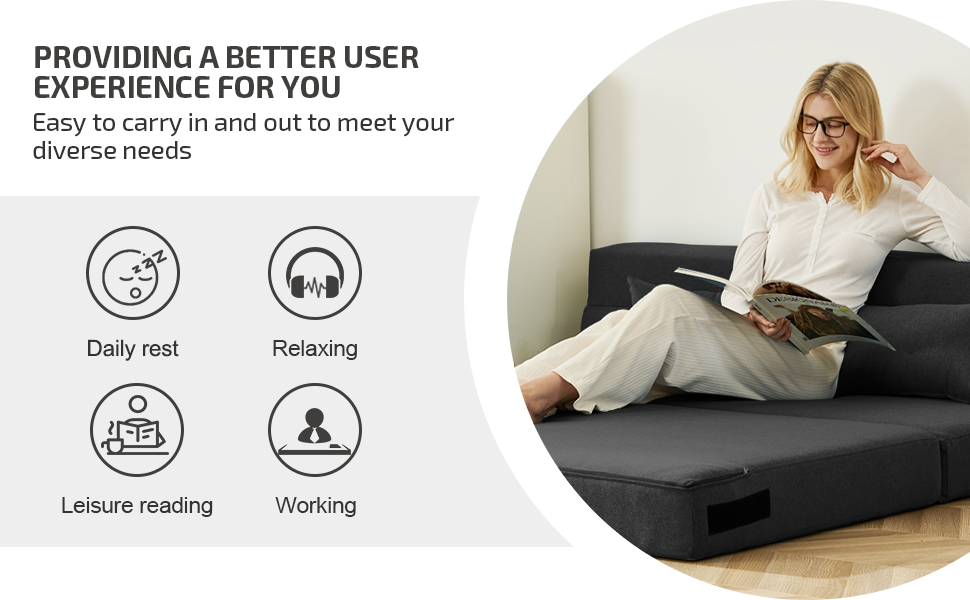 Sof&aacute; cama plegable Suyols para ni&ntilde;os, cama plegable, sof&aacute; de piso, sof&aacute; peque&ntilde;o