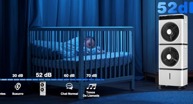 Este enfriador de aire evaporativo port&aacute;til funciona