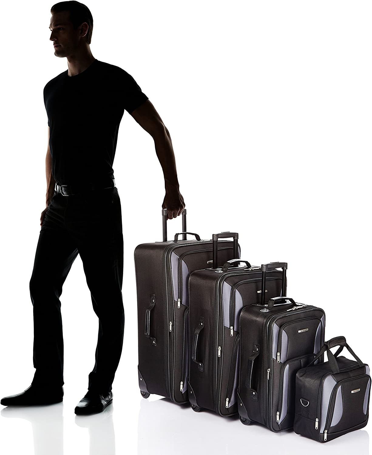 Rockland F32-charcoal, Juego De Equipaje, Carbón, Una Talla