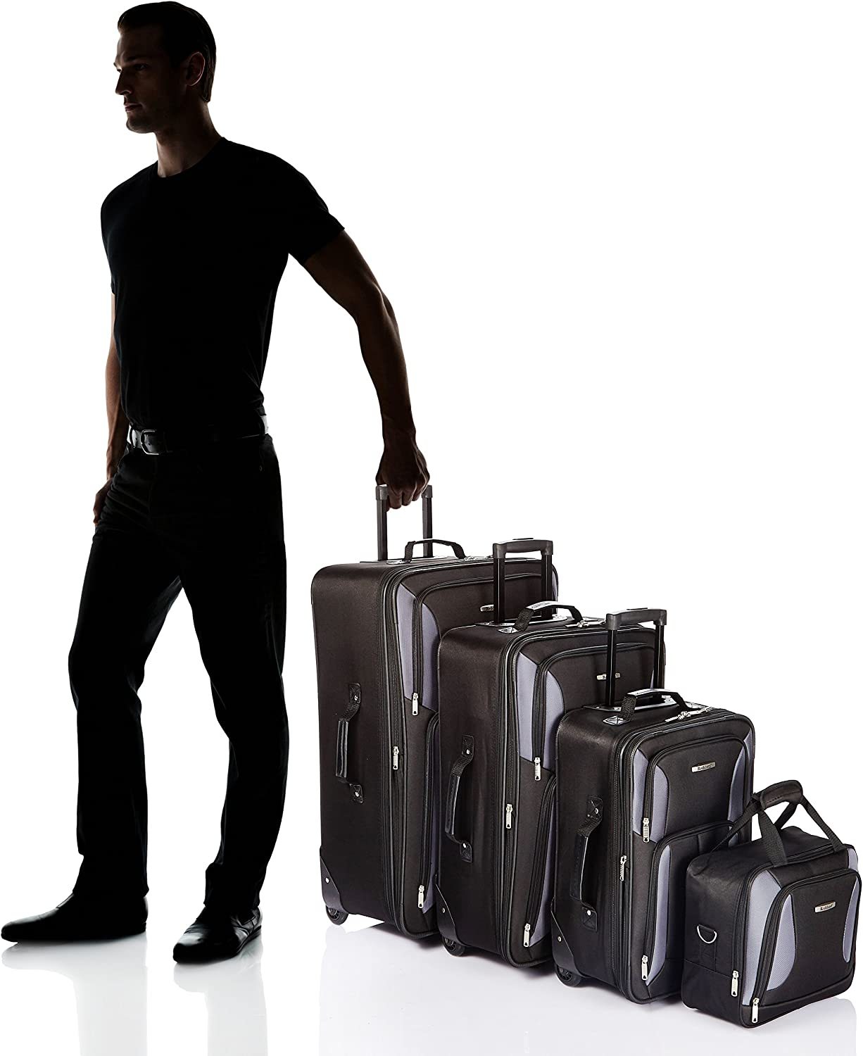 Rockland F32-charcoal, Juego De Equipaje, Carbón, Una Talla