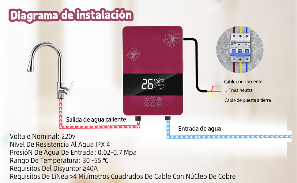  Calentador de Agua Electrico