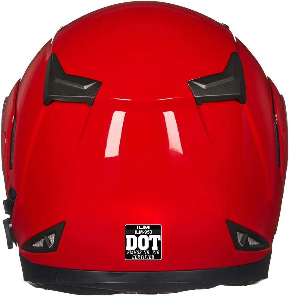 ILM - Casco de Motocicleta Modular Integrado con Bluetooth, con protección Solar para Mp3, Modelo 953/953 Pro！