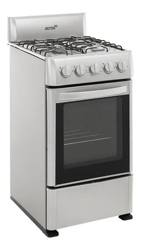 Estufa Manual Piso Practica Potente Funcional 4 Quemadores Gris