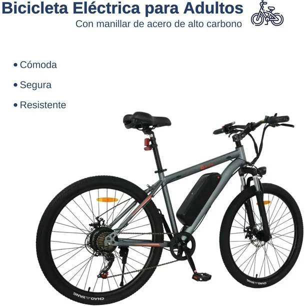 Bicicleta Eléctrica Bluelander Rodada 26 Velocidad de 32 km/h 7 velocidades Motor de 36 V/350 W