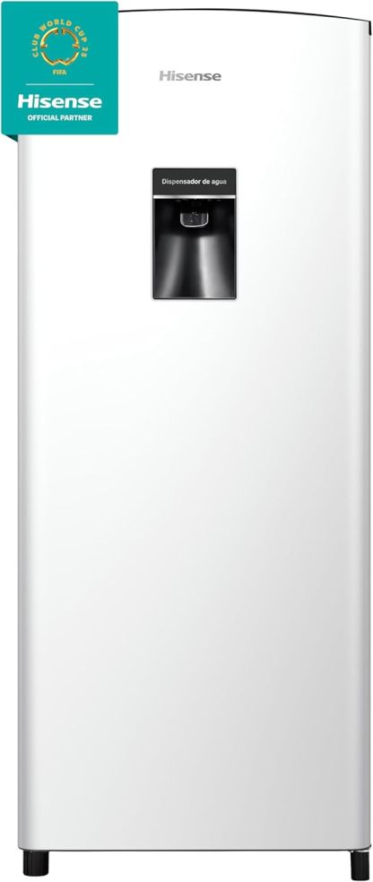 Hisense RR63D6WGX-Refrigerador Una Puerta, 6.3 pies cúbicos con Dispensador de Agua,Deshielo Semiautomático,Sello de Puerta Antibacteriano,52x54x128cm(AnchoxLargoxAlto),Gris